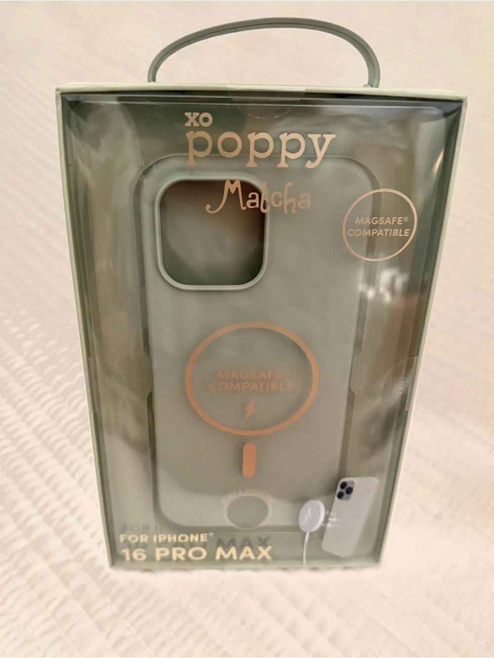 NIB XO Poppy Matcha Green MagSafe Case for iPhone 16 Pro Max